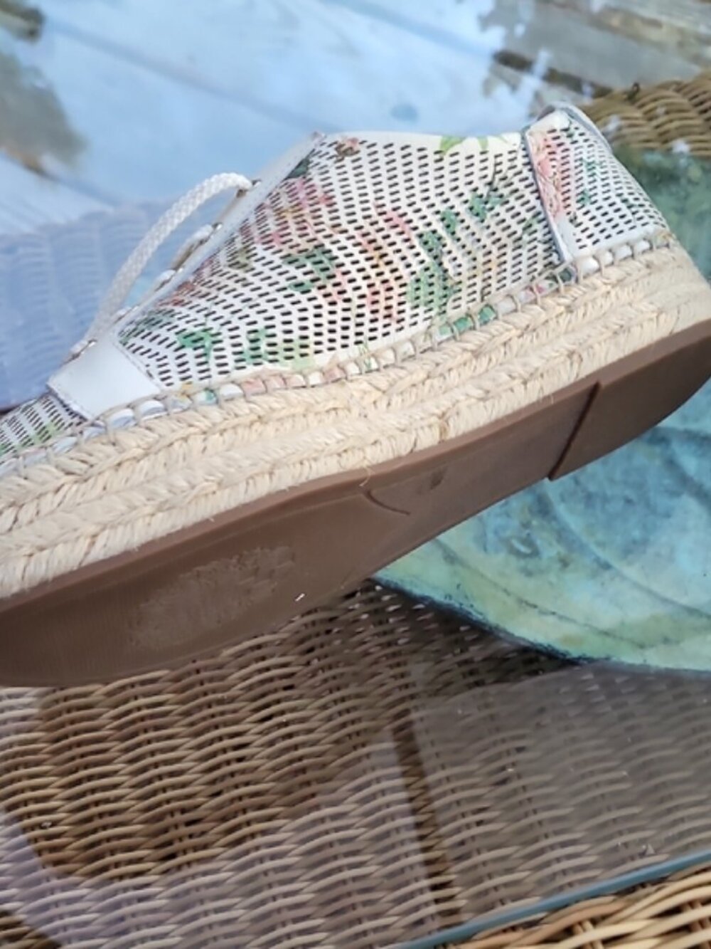 Vince Camuto Joellan Floral Jute Platform Sneakers boho-chic, cottagecore, beach - Picture 9 of 13